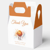 Waterverf Basketbal Baby shower Bedankdoosjes (Geopend)