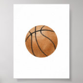 Waterverf  basketbal bal poster (Voorkant)