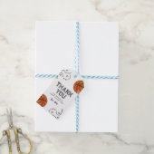 Waterverf Basketbal Favor Tags Cadeaulabel (Met Touw)