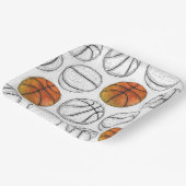 Waterverf Basketbal Papier Borden Papieren Bordje (Gebogen)