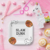 Waterverf Basketbal Papier Borden Papieren Bordje (Feest)