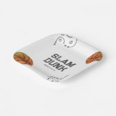 Waterverf Basketbal Papier Borden Papieren Bordje (Gebogen)