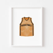 Waterverf  basketbal uniform poster