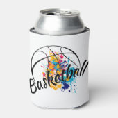Waterverf Basketball Blikjeskoeler (Blikje Voorkant)
