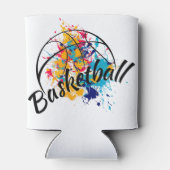 Waterverf Basketball Blikjeskoeler (Achterkant)