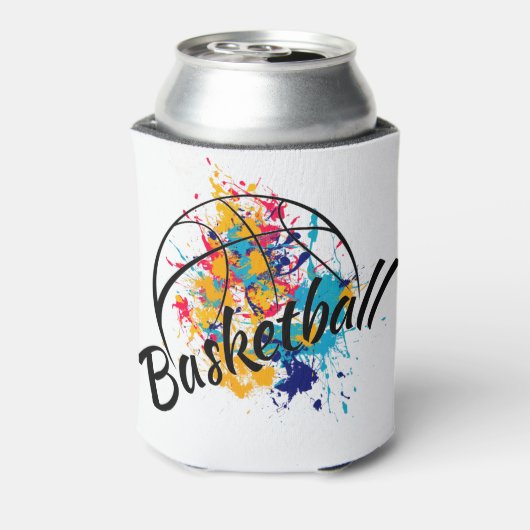 Waterverf Basketball Blikjeskoeler (Blikje Achterkant)