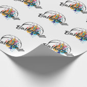 Waterverf Basketball Cadeaupapier (Hoek)