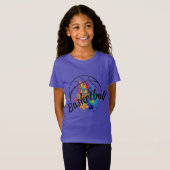 Waterverf Basketball Girl T-Shirt (Voorkant volledig)