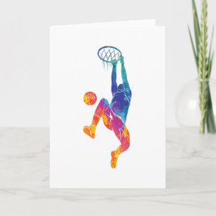 Waterverf Basketball Kaart