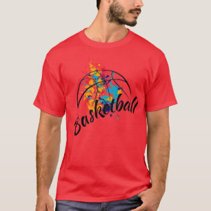 Waterverf Basketball Mannen T-shirt