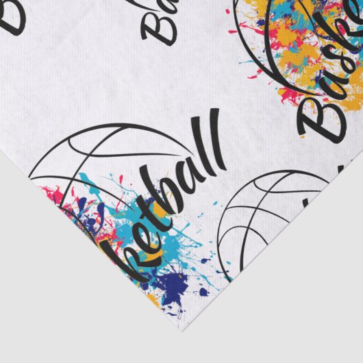 Waterverf Basketball Tissuepapier (Detail)