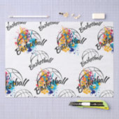 Waterverf Basketball Tissuepapier (Craft)