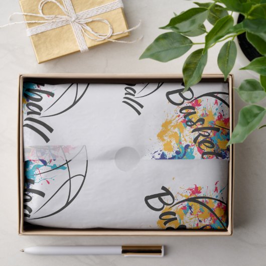 Waterverf Basketball Tissuepapier (Geschenk)