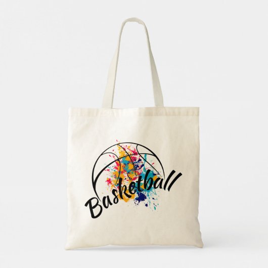 Waterverf Basketball Tote Bag (Achterkant)