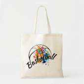 Waterverf Basketball Tote Bag (Voorkant)