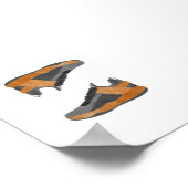 Waterverf basketbalschoenen poster (Hoek)