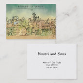 Waterverf Bassano Del Grappa Italië Visitekaartje (Voorkant / Achterkant)