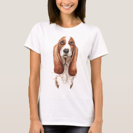 Waterverf Basset Hond T-shirt