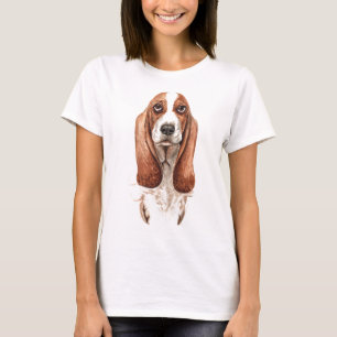 Waterverf Basset Hond T-shirt