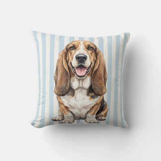 Waterverf Basset Hound Bankkussen Kussen