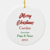 Waterverf Basset Hound Krans Kerstmis Keramisch Ornament (Achterkant)