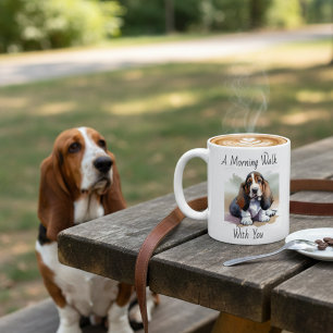 Waterverf Basset Hound personaliseren Koffiemok