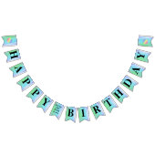 Waterverf Bath Bomb Verjaardag Bunting Banner (Alle)