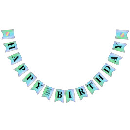 Waterverf Bath Bomb Verjaardag Bunting Banner