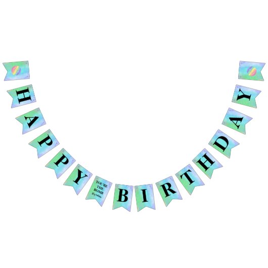 Waterverf Bath Bomb Verjaardag Bunting Banner (Alle)