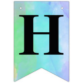 Waterverf Bath Bomb Verjaardag Bunting Banner (Tweede vlag)