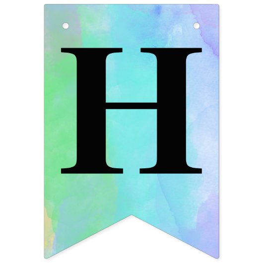 Waterverf Bath Bomb Verjaardag Bunting Banner (Tweede vlag)