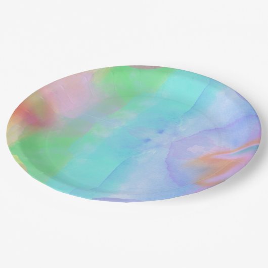 Waterverf Bath Bomb Verjaardagspapier Bord (Gekanteld)