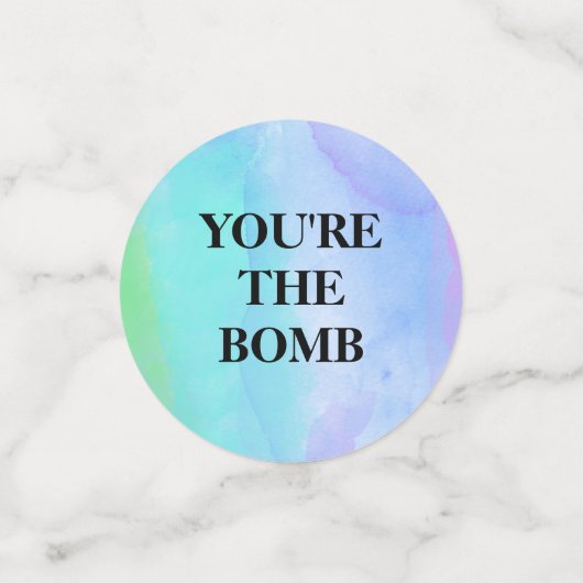 Waterverf Bath Bomb Verjaardagstafel Confetti (Kleine voorkant)