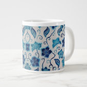Waterverf Batik Garden met Blue Specialty Mok (Voorkant rechts)