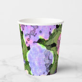Waterverf Batik Hydrangeas Papieren Bekers (Voorkant)