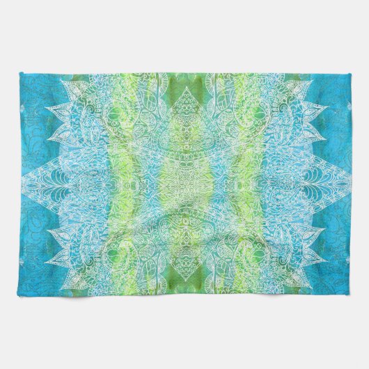 Waterverf Batik Paisley Tea Towel Theedoek (Horizontaal)