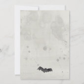 Waterverf Bats Halloween Party Kaart (Achterkant)