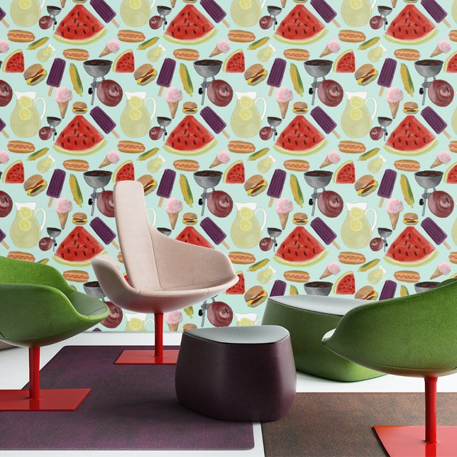 WATERVERF BBQ BEHANG (Creator heeft geüpload)