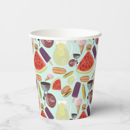 WATERVERF BBQ PAPIEREN BEKERS (Achterkant)