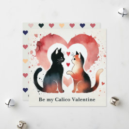 Waterverf "Be My Calico Valentine" Feestdagenkaart