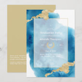 Waterverf Beach Afstuderen Kaart (Voorkant / Achterkant)