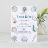 Waterverf Beach Babe op de weg Ocean Baby shower Kaart (Staand voorkant)