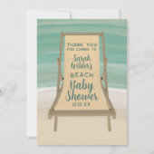 Waterverf Beach Baby shower Dank u kaart (Voorkant)