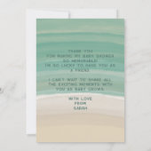 Waterverf Beach Baby shower Dank u kaart (Achterkant)