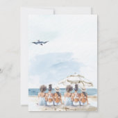 Waterverf Beach Bachelorette Party Kaart (Achterkant)