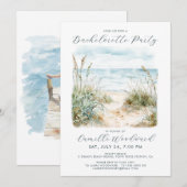Waterverf Beach Bachelorette Party Uitnodiging (Voorkant / Achterkant)