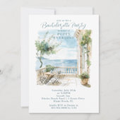 Waterverf Beach Bachelorette Party Uitnodiging (Voorkant)
