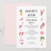 Waterverf Beach Bachelorette Weekend Kaart (Voorkant / Achterkant)