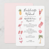 Waterverf Beach Bachelorette Weekend Kaart (Voorkant / Achterkant)