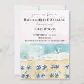 Waterverf Beach Bachelorette Weekend route in Kaart (Voorkant)